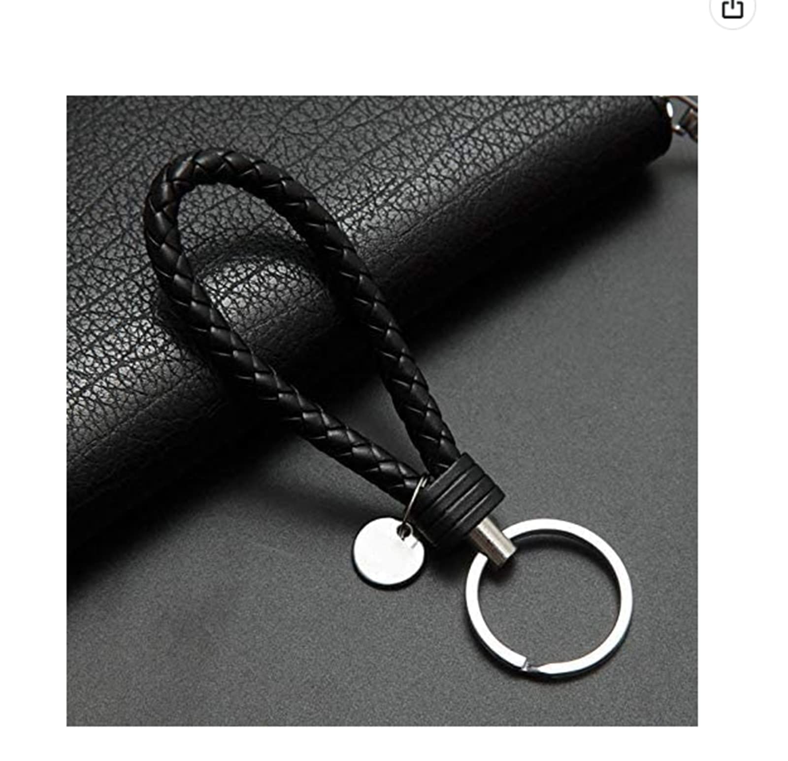 Creative Woven Keychain with Pendant - Stylish Key Ring Lanyard for Women & Men (Black) | Perfect for Keys, Bags, Gifts & Everyday Carry Accessories