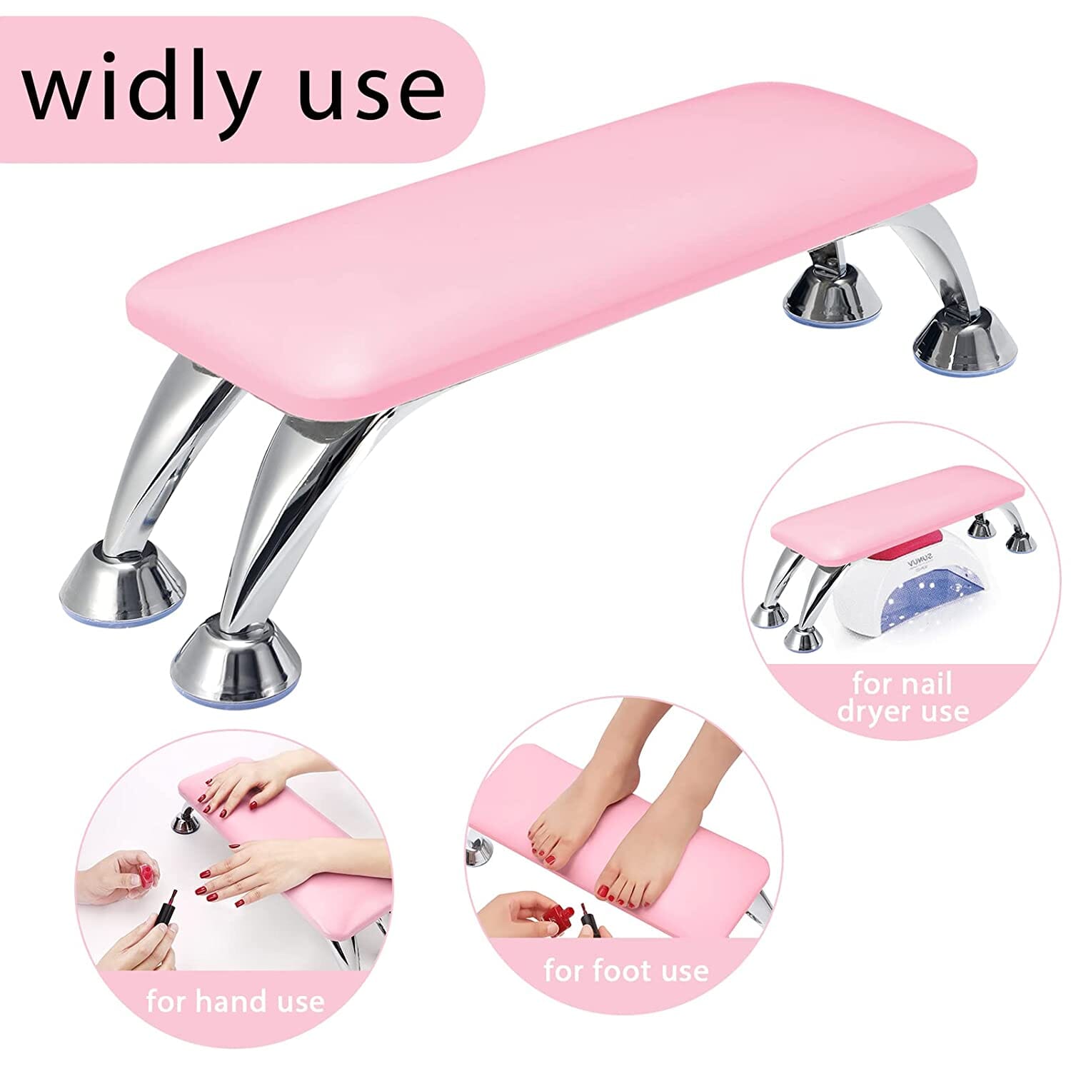 Genuine Leather Manicure Hand Rest Pillow for Nail Art & Pedicure - Comfortable Hand Support for Salon, Spa & Home Use