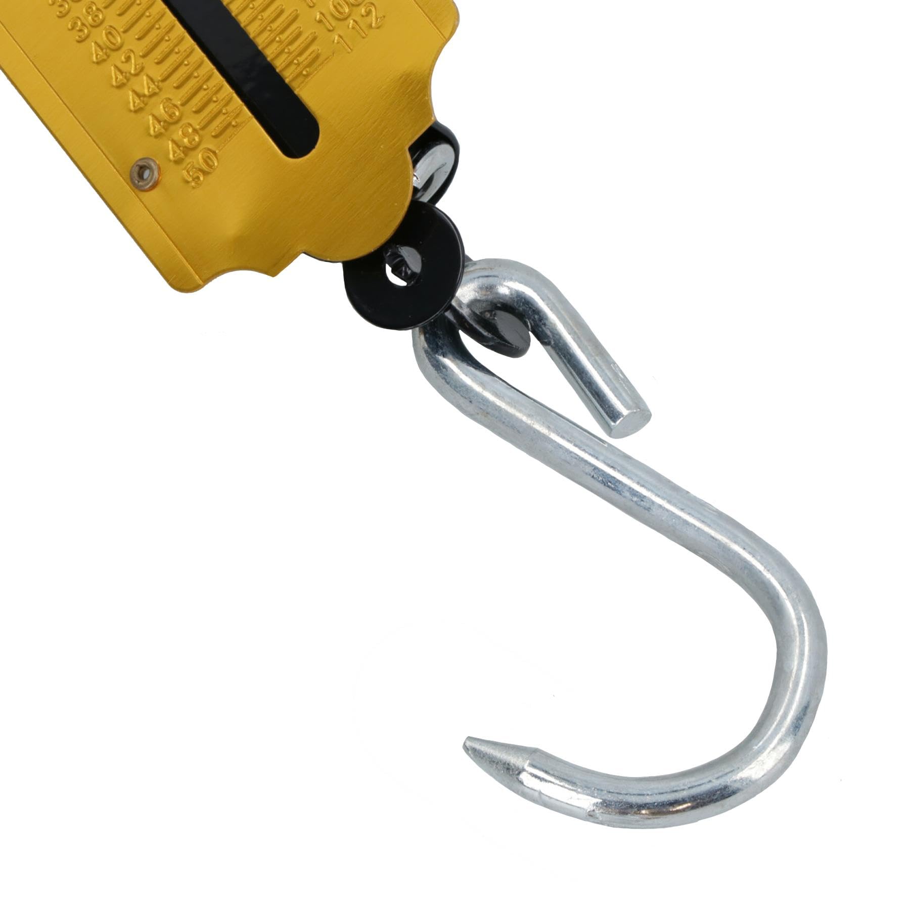 AB Tools 50KG Portable Luggage & Fishing Spring Balance Scale - Digital Hanging Weighing Device for Travel, Shipping, Outdoor Adventures (Model TE727)