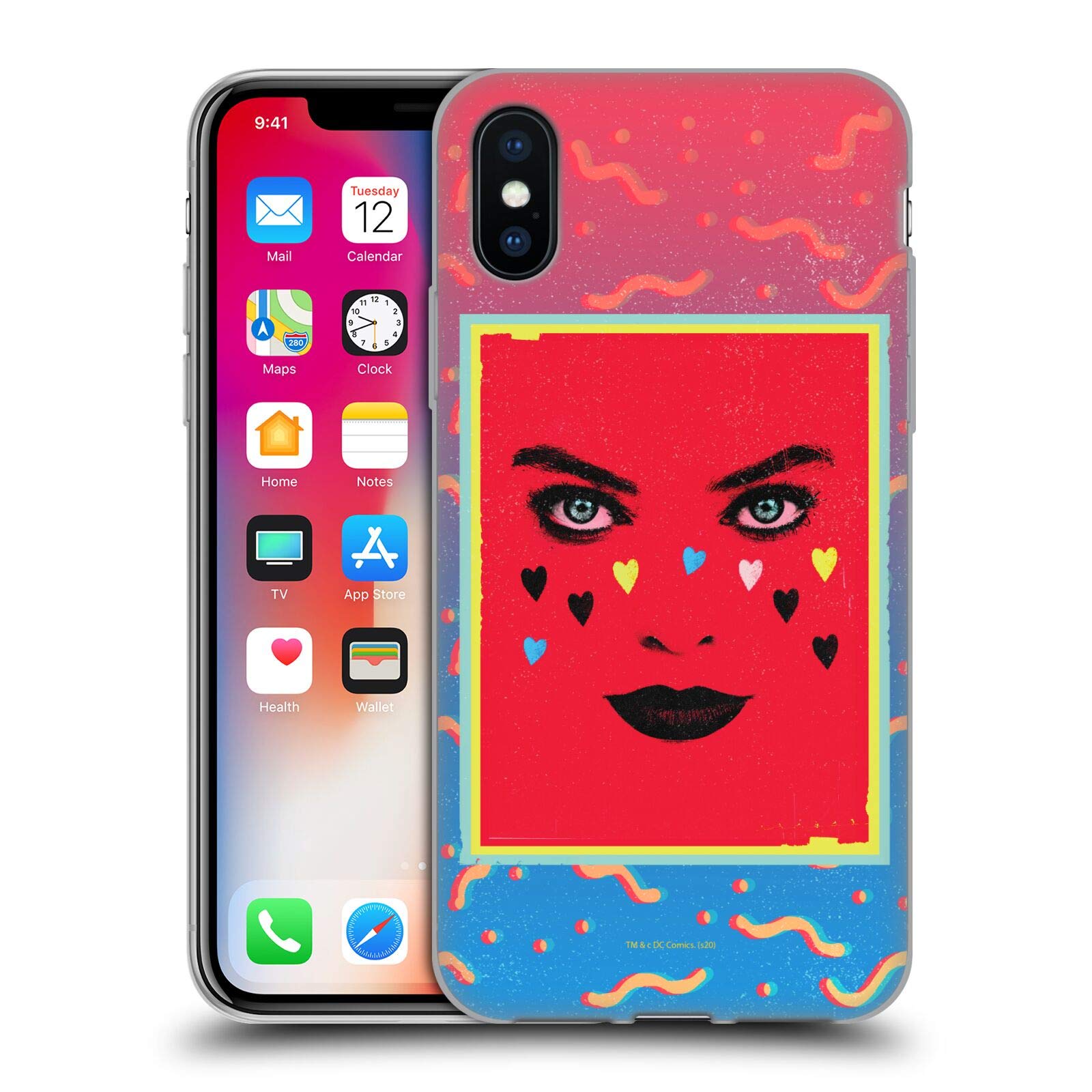 Officially Licensed Birds of Prey DC Comics Harley Quinn Art Soft Gel Phone Case for Apple iPhone X/Xs - Durable Protection with Unique Superhero Design - Perfect for Fans, Cosplay & Everyday Use