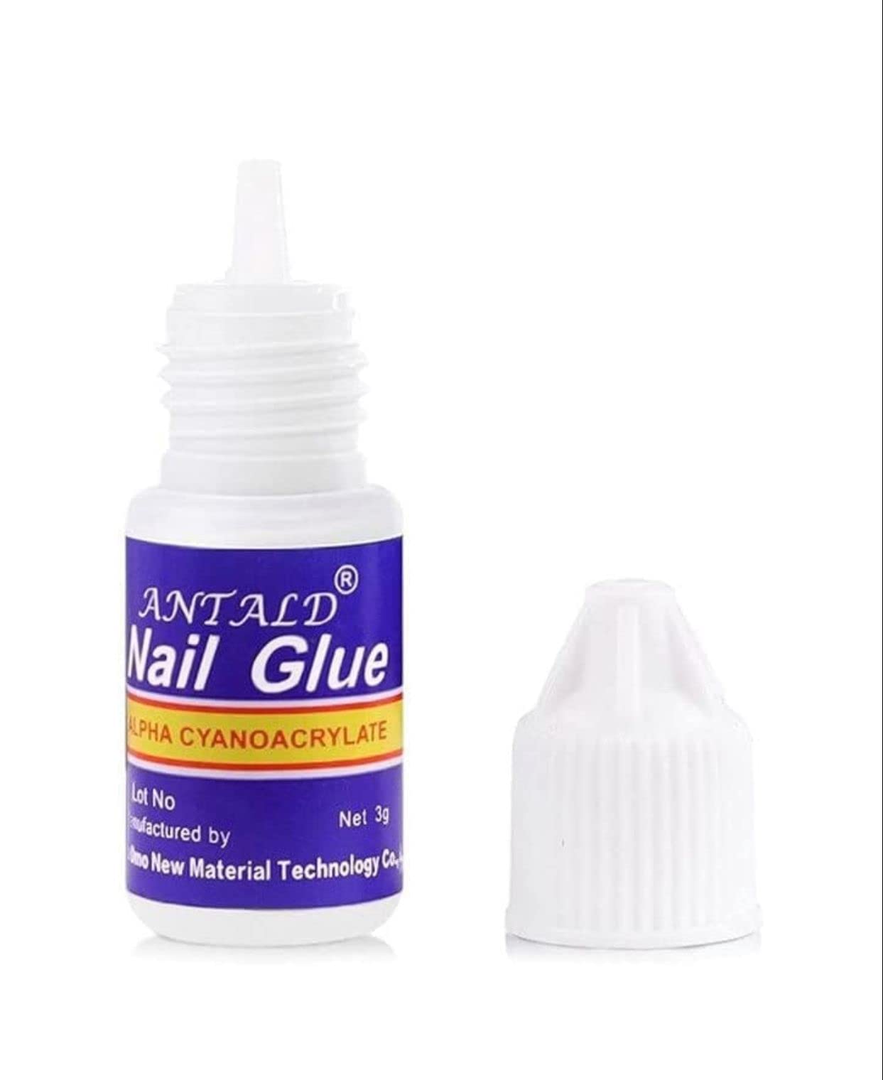 100pcs White Artificial Nails with Strong Glue - Full Cover Fake Nails for Acrylic Manicure, DIY Nail Art, Parties & Special Occasions