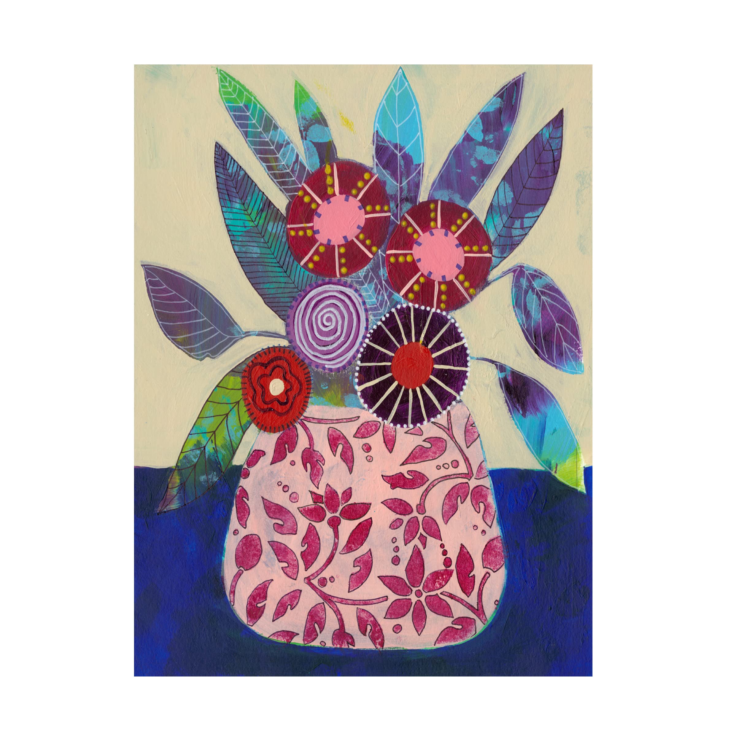 Trademark Fine Art 'Bohemian Floral II' Canvas Wall Art by Regina Moore - Elegant Home Decor for Living Room, Bedroom & Office