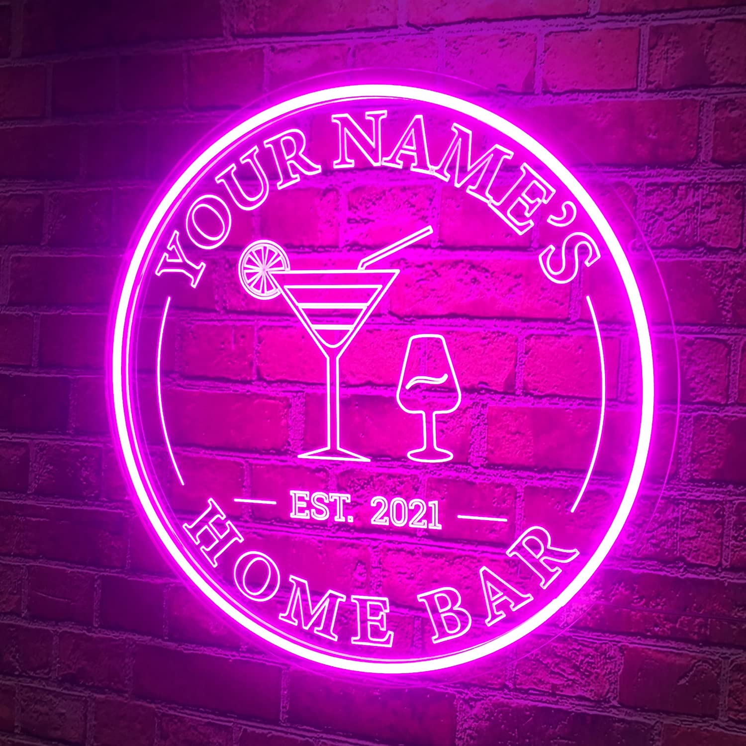 Custom LED Neon Sign for Bars - Personalized Cocktail & Beer Wall Decor Light - Perfect for Pubs, Bistros, Parties, Man Caves, Clubs, Cafés, Hotels & Game Rooms - Vibrant LED Lighting for Home & Business Decor