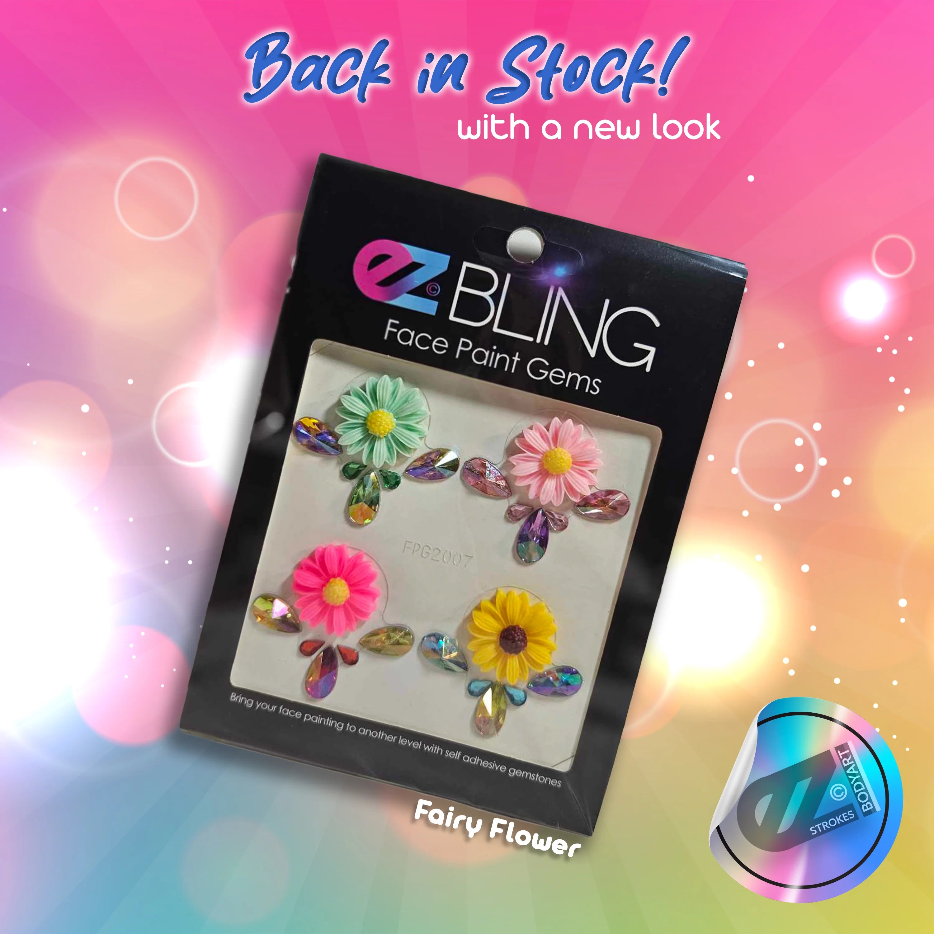 EZ Bling Set - Fairy Flower Rhinestone Stickers for Nails, Phone, Laptop | DIY Decoration for Women & Girls | Perfect for Parties, Gifts & Craft Projects