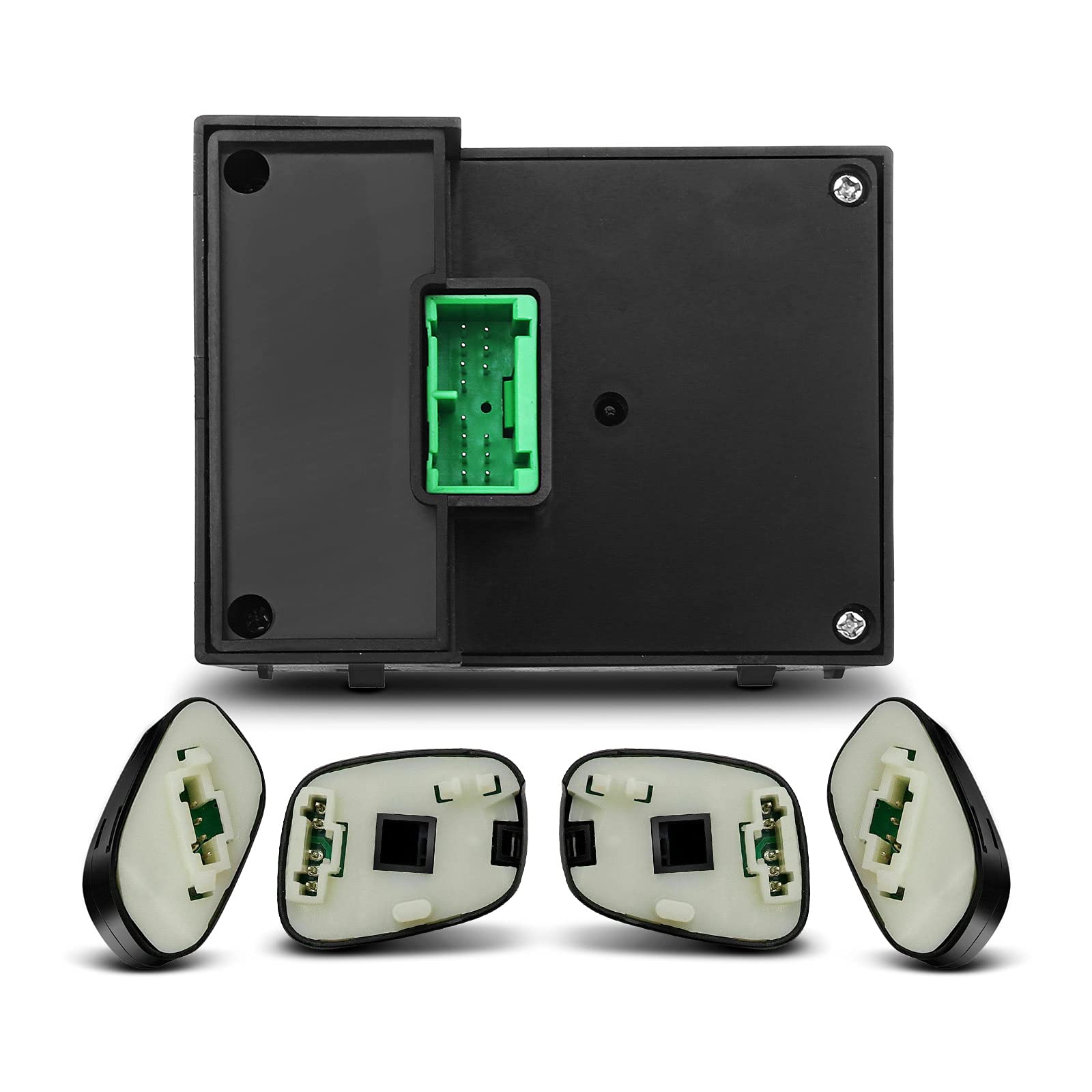 Premium Headlight Dimmer Switch & Steering Wheel Control Switch Compatible with Chevy Silverado Tahoe Trailblazer GMC Sierra Yukon Hummer H2 2003-2007 - Set of 5 - Easy Installation for Night Driving & Vehicle Control