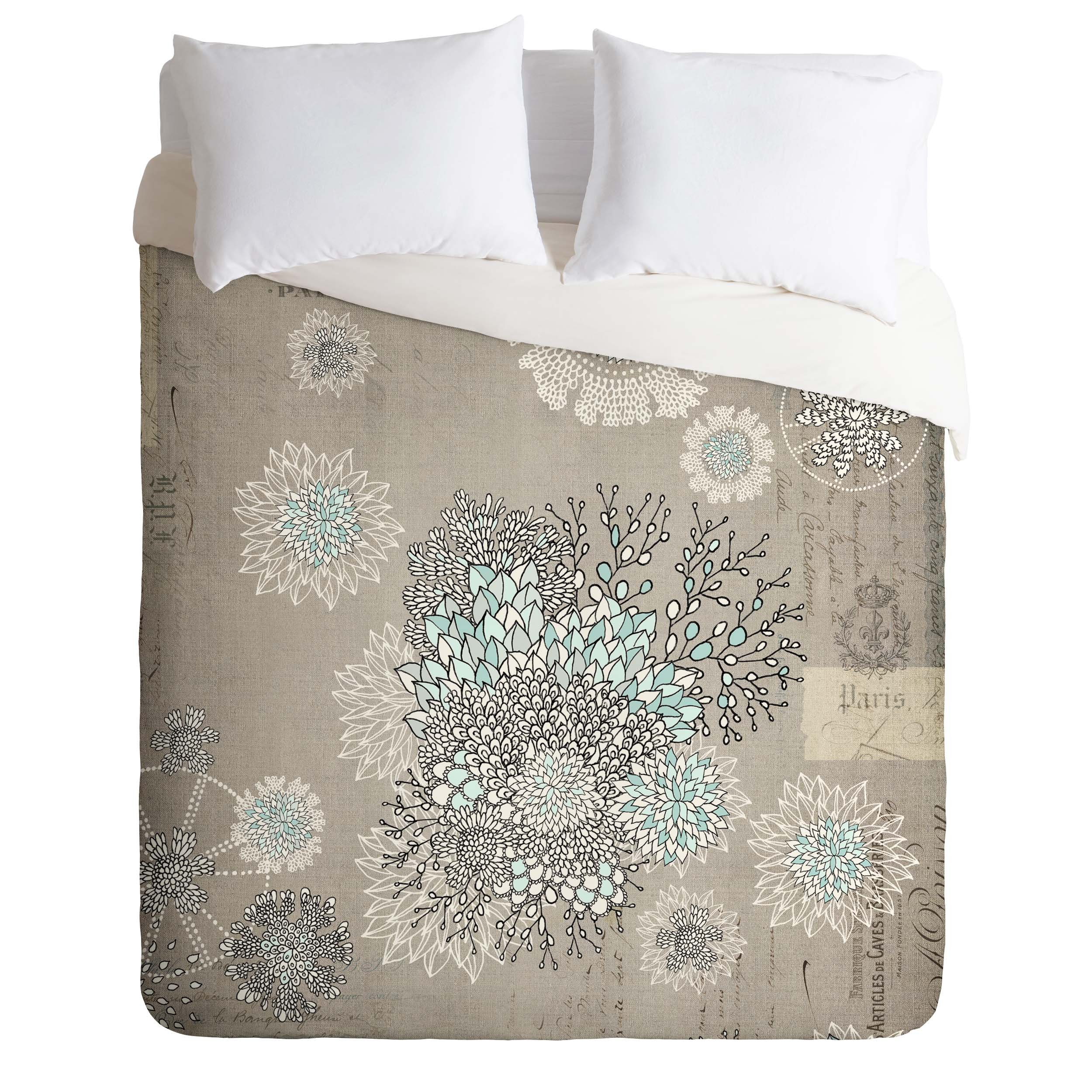 Deny Designs Iveta Abolina French Blue Duvet Cover Set - Twin/Twin XL Size, 100% Cotton Bedding for Girls & Teens - Perfect for Bedroom, Dorm & Guest Room Decor