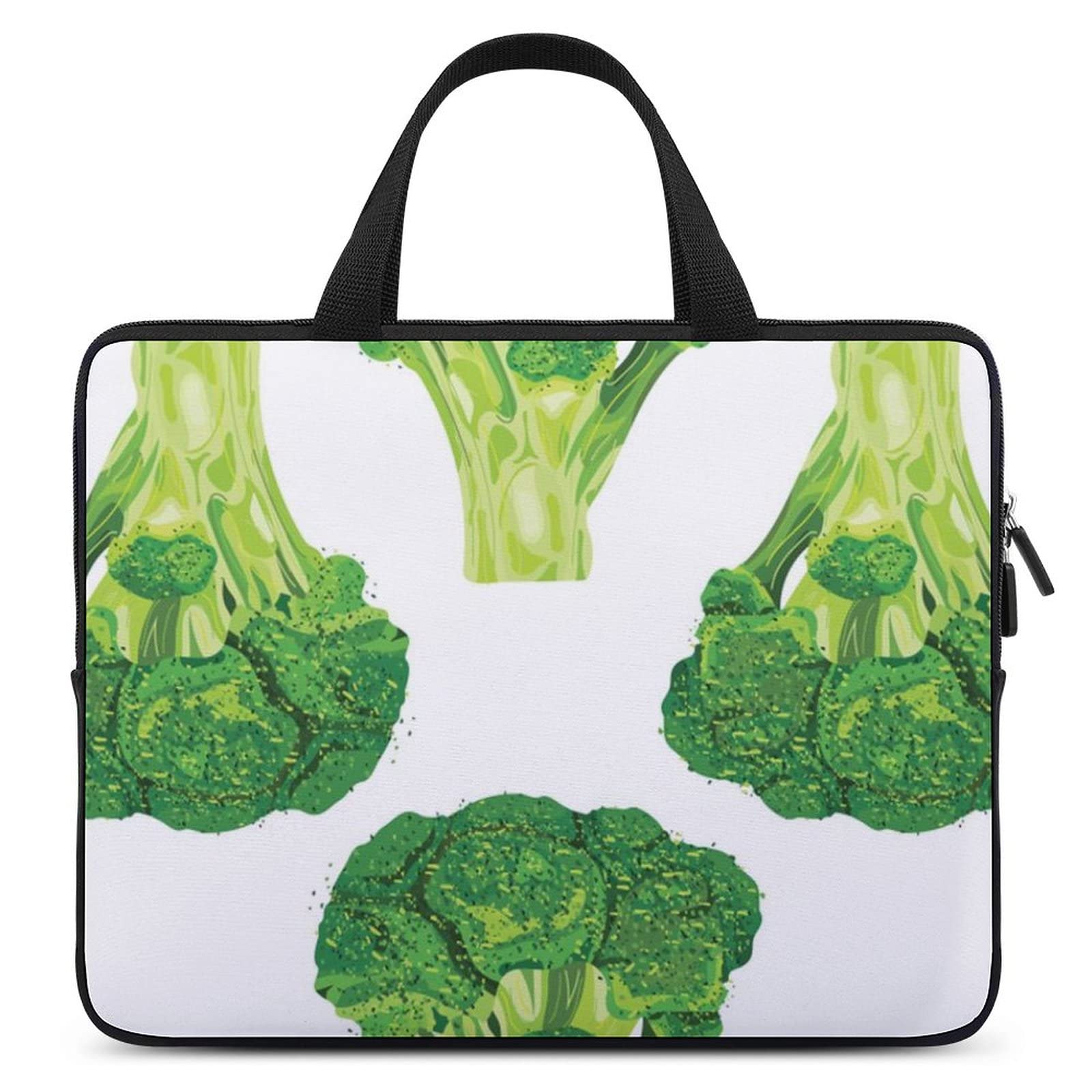 Green Fresh Broccoli Waterproof Laptop Bag | Slim Business Casual Computer Briefcase for Office & Travel Use