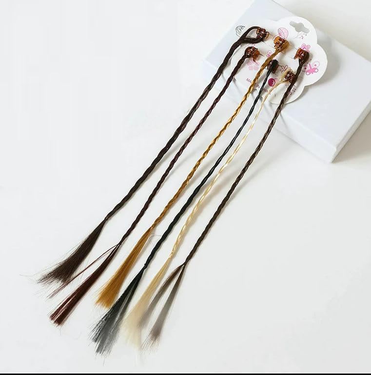Ghelonadi Kids Hair Accessories - 12 Pack Rainbow Hair Clips & Colorful Hair Extensions for Girls & Toddlers | Perfect for School, Parties & Daily Styling