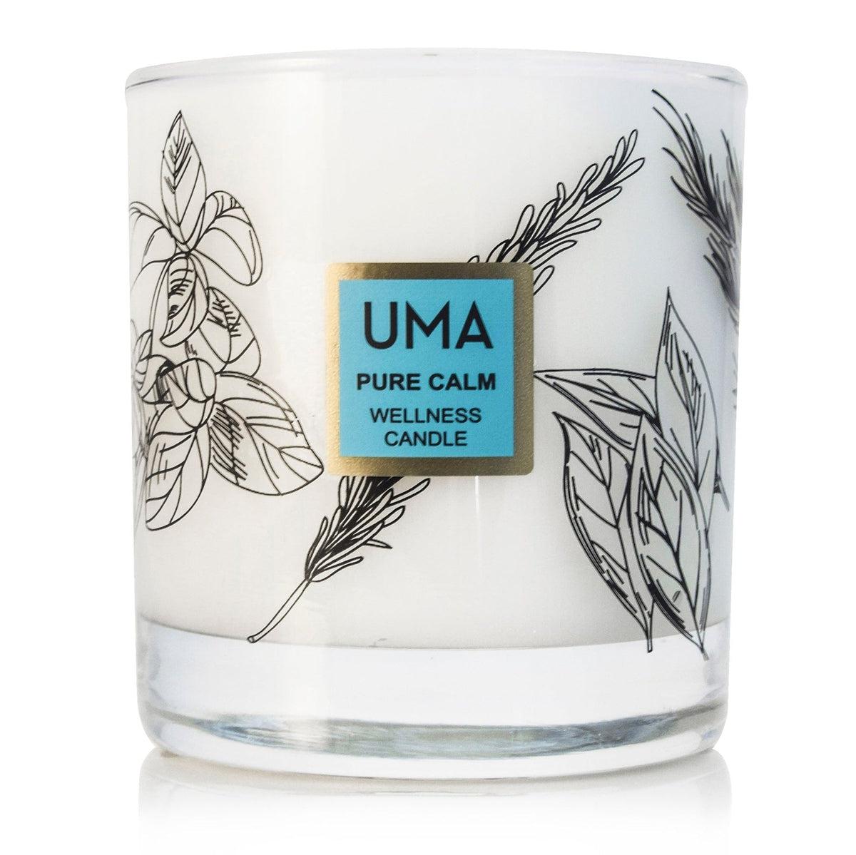 Pure Calm Wellness Candle - Lavender Scented Soy Wax Candle for Relaxation, Stress Relief & Aromatherapy - Perfect for Yoga, Meditation & Spa Nights at Home