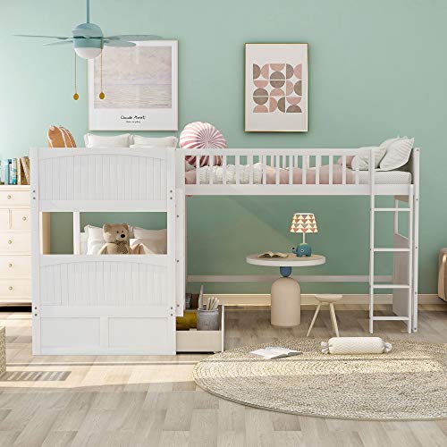 White-bunk+loft+drawers