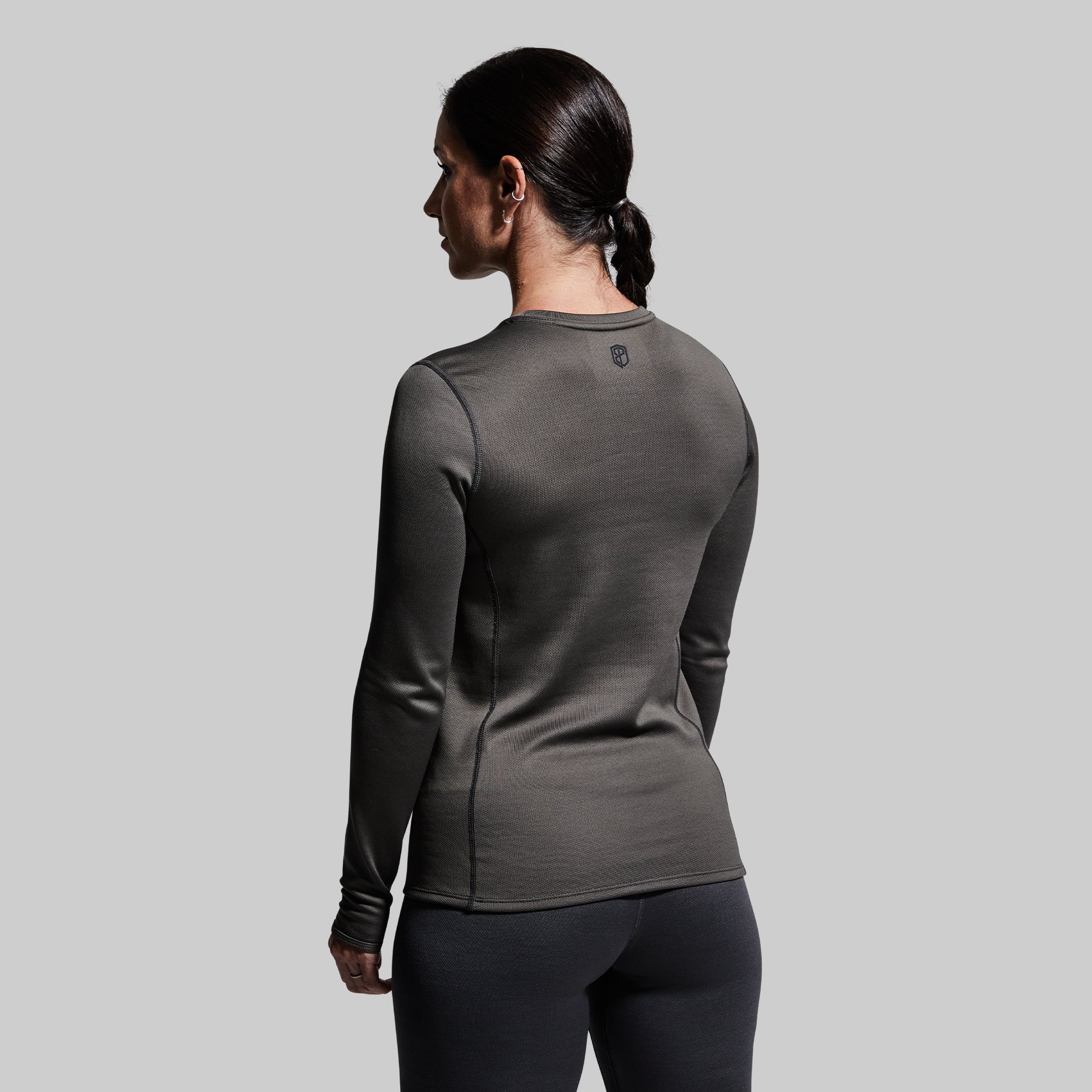 Women's Ridgeline Heavy Base Layer Top - Thermal Winter Underwear for Hiking & Skiing - Moisture Wicking & Odor Resistant - Wolf Grey - Perfect for Cold Weather Outdoor Activities