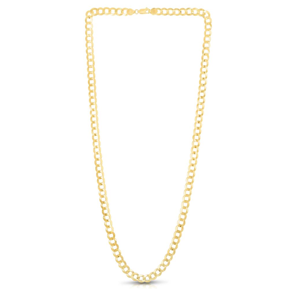 10K Gold 6.2mm Lite Comfort Curb Chain - Dainty & Lightweight Jewelry for Everyday Wear | Perfect for Layering, Gifts & Casual Outfits