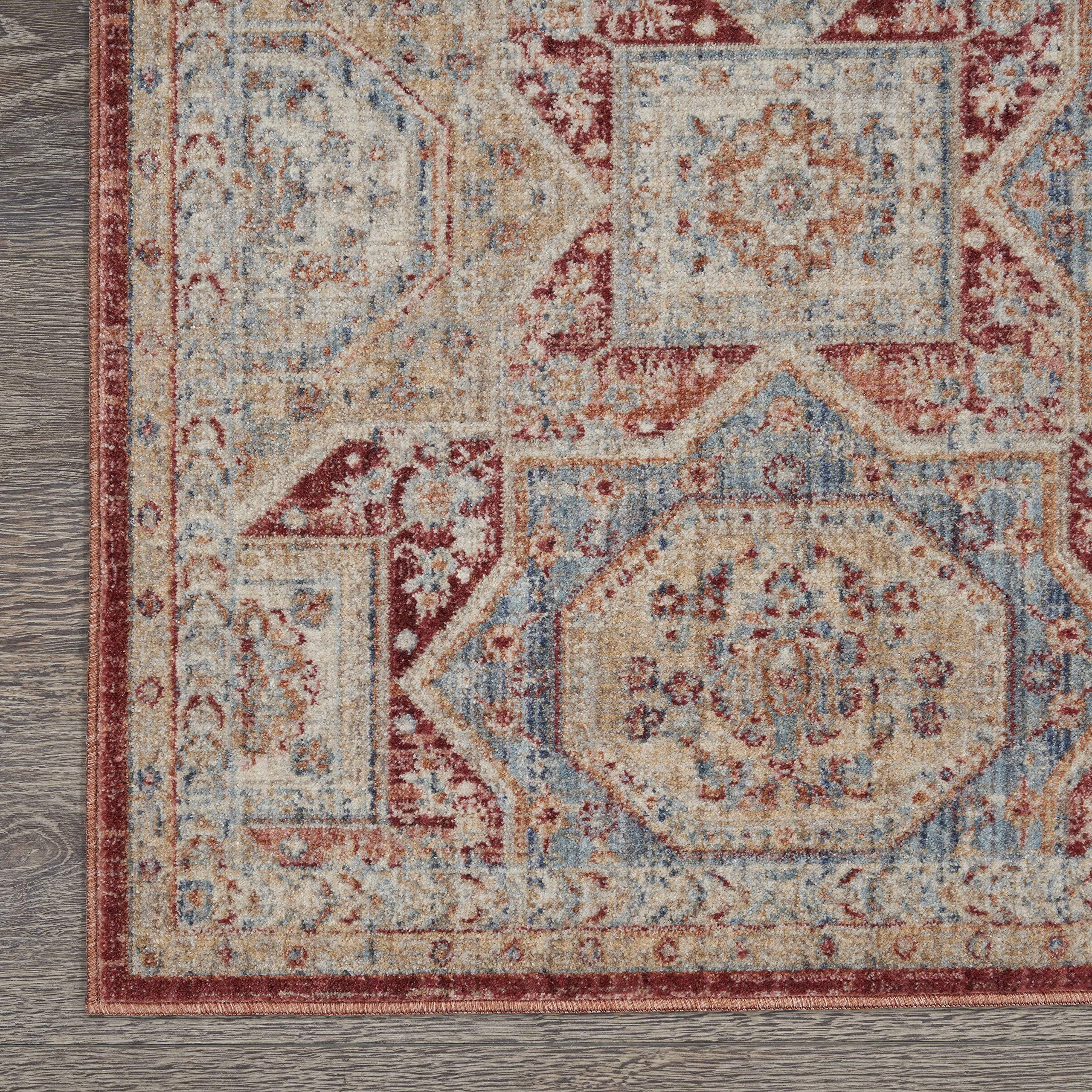 Nourison Enchanting Home Farmhouse & Country Blue/Brick 2'7