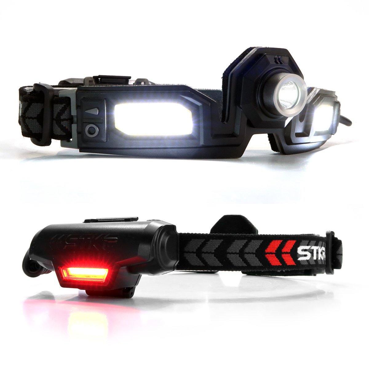 FLEXIT Headlamp PRO 6.5 - 650 Lumens LED Headlight with 240° Halo Lighting - Rechargeable Waterproof Head Torch for Camping, Hiking, Running & Outdoor Activities