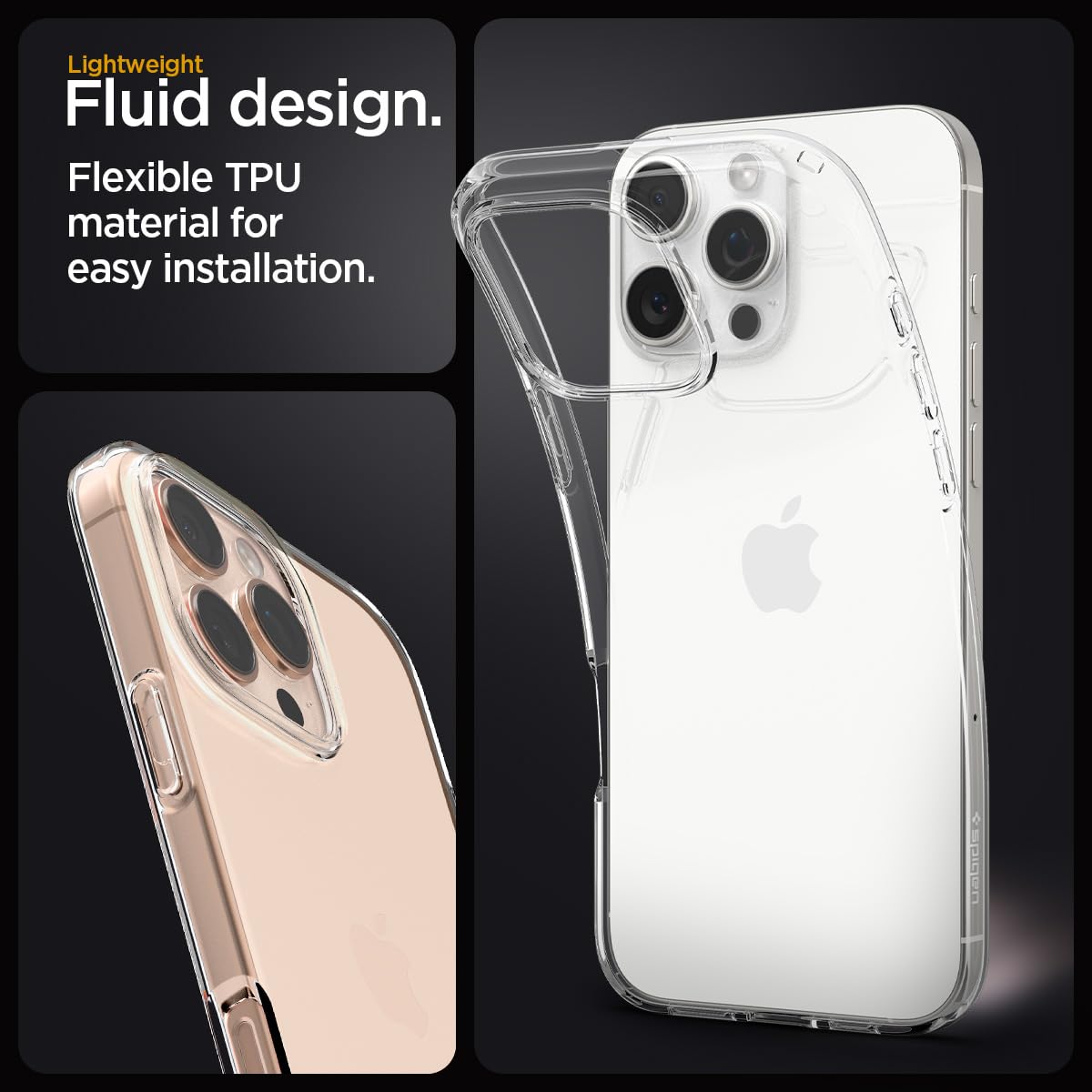 Spigen Liquid Crystal Clear Case for iPhone 16 Pro - Slim Protective Cover with Scratch Resistance | Perfect for Everyday Use, Work & Travel