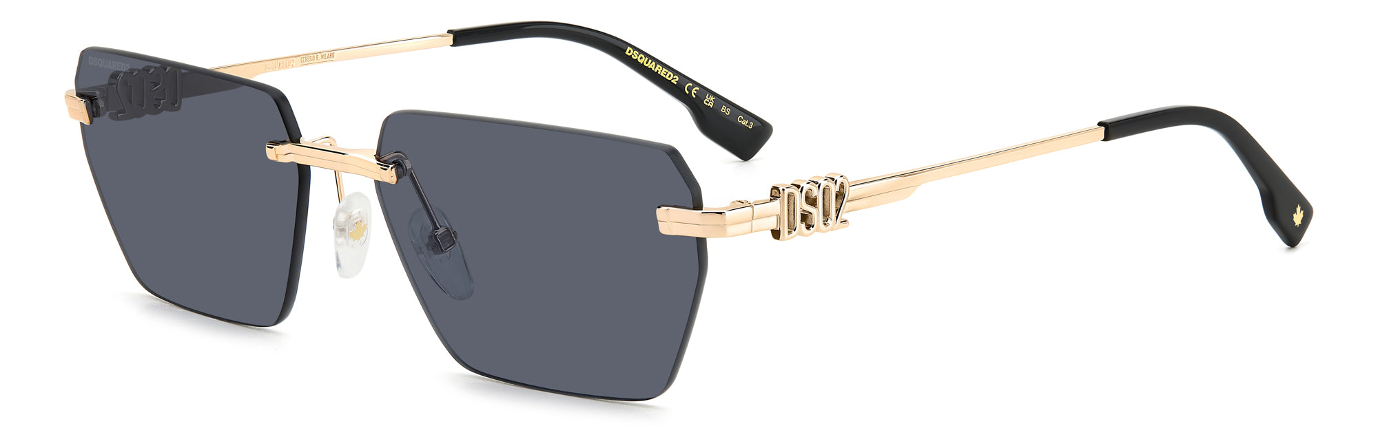 DSQUARED2 D2 0102/S Sunglasses - Polarized UV Protection Aviator Style for Men & Women - Perfect for Driving, Outdoor Sports & Fashion Accessories