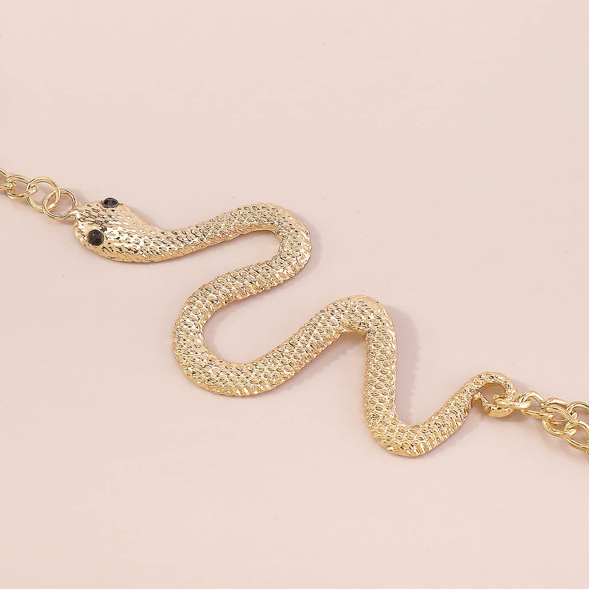 Chargances Adjustable Gold Snake Finger Ring Bracelet with Red Rhinestones - Stylish Hand Harness Chain Bracelet for Women | Perfect Gift for Parties, Weddings & Night Out Accessories