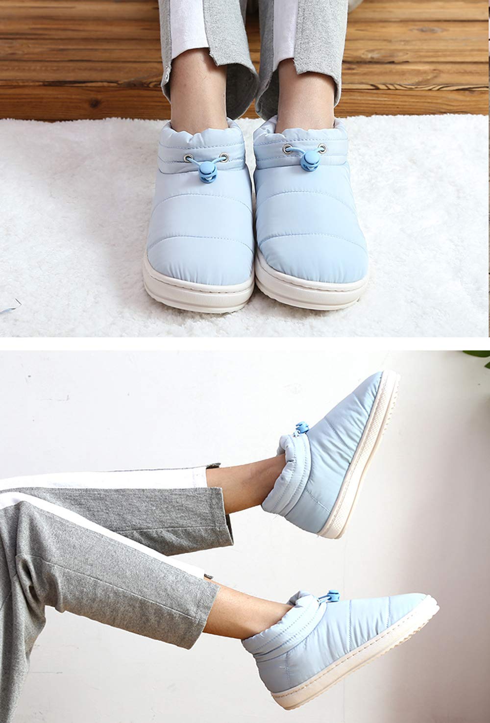 Women's Memory Foam Bootie Slippers - Warm Indoor/Outdoor House Shoes for Winter Comfort - Cozy Home, Office & Travel Wear