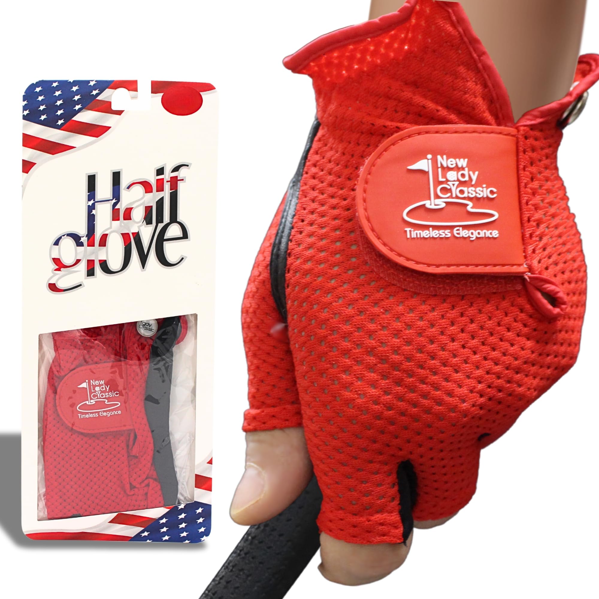 Premium Women's Half Finger Golf Gloves - 100% AAA Cabretta Leather Palm - Breathable & Non-Slip Design - Perfect for Summer & Fall Golfing - Sizes S/M/L/XL - Ideal for Driving Range, Practice & Tournament Play