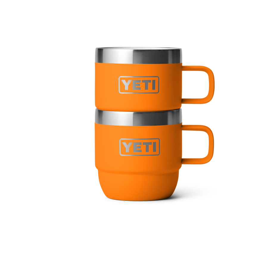 Rambler 6 oz Stackable Mugs (2 Pack) - Insulated Stainless Steel Camping Cups for Coffee, Tea & Outdoor Adventures - Perfect for Hiking, Picnics & Travel