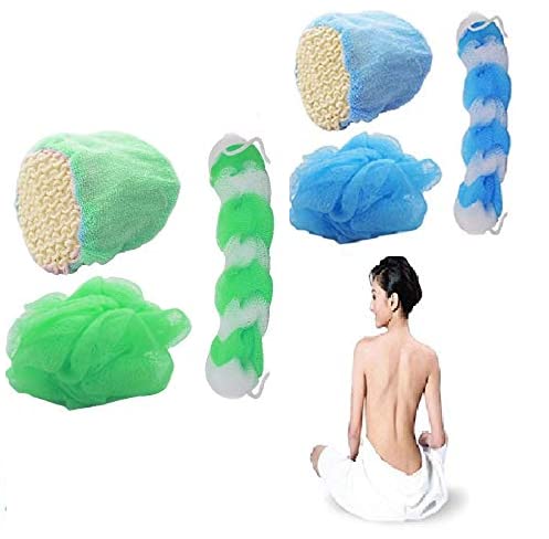 Premium Loofah Sponge & Body Scrubber Set - Exfoliating Bath Sponge for Men & Women - Soft Shower Pouf for Smooth Skin - Perfect for Daily Shower, Spa & Gift Sets