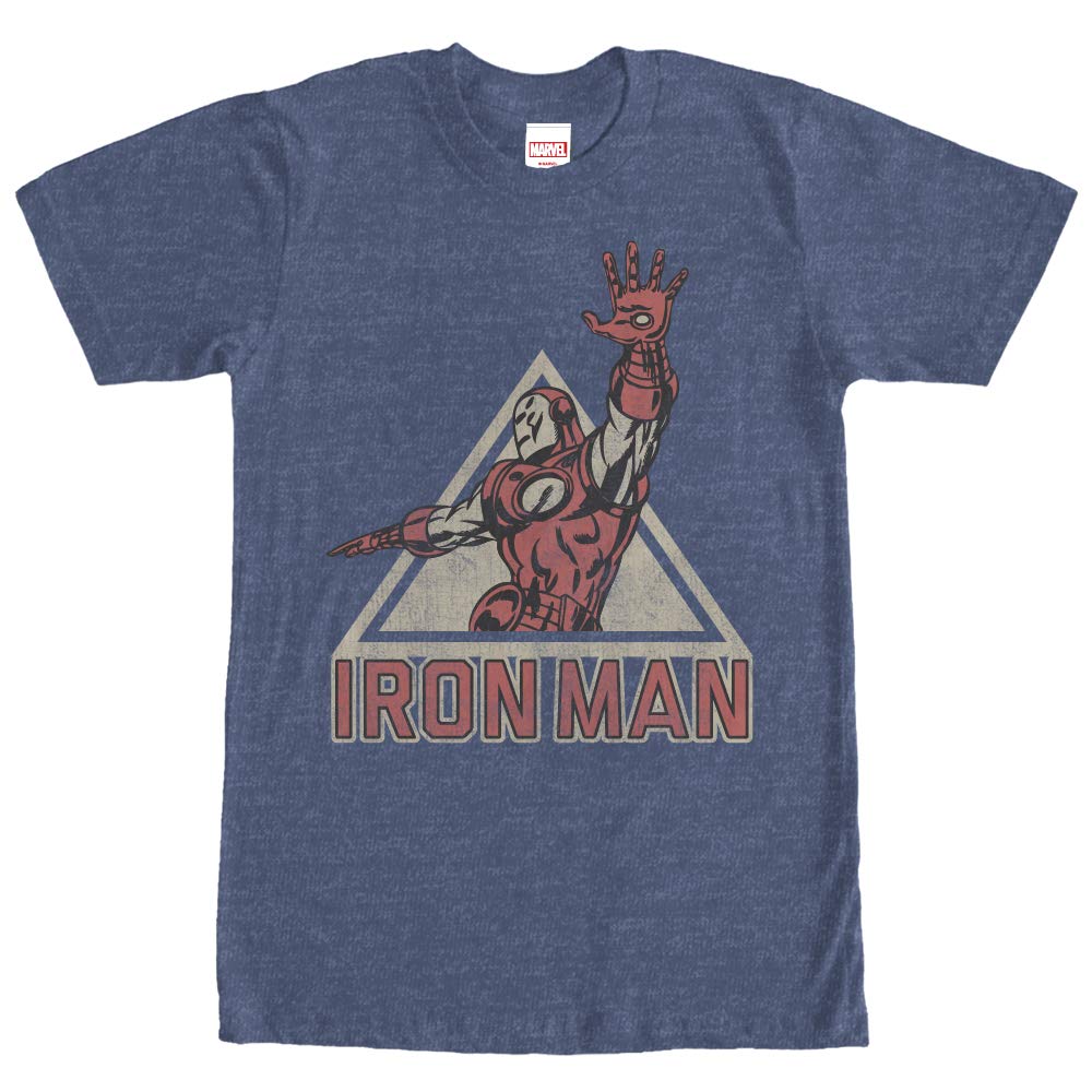 Marvel Men's Triangle Iron Man Graphic T-Shirt - Cool Superhero Tee for Casual Wear, Cosplay & Gifts