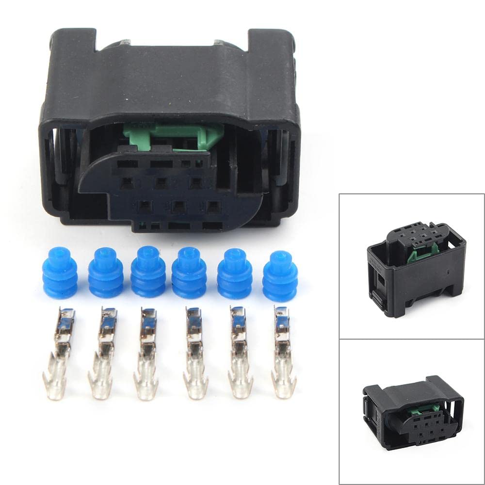 Bosch Electronic Throttle Body Connector - 1PC 6-Pin with 6 Seals | Compatible with Multiple Car Models | Durable Auto Electrical Part for Smooth Throttle Performance | Perfect for Engine Repairs & Maintenance