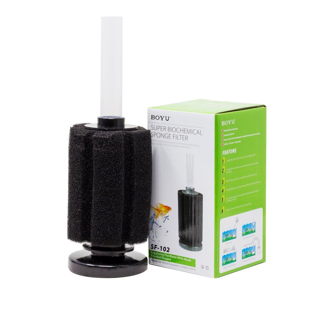 Boyu SF 102 Sponge Filter for Aquarium - Bio Filtration for Fish Tank, Fry & Shrimp | Ideal for Breeding Tanks, Nano Aquariums & Shrimp Habitats