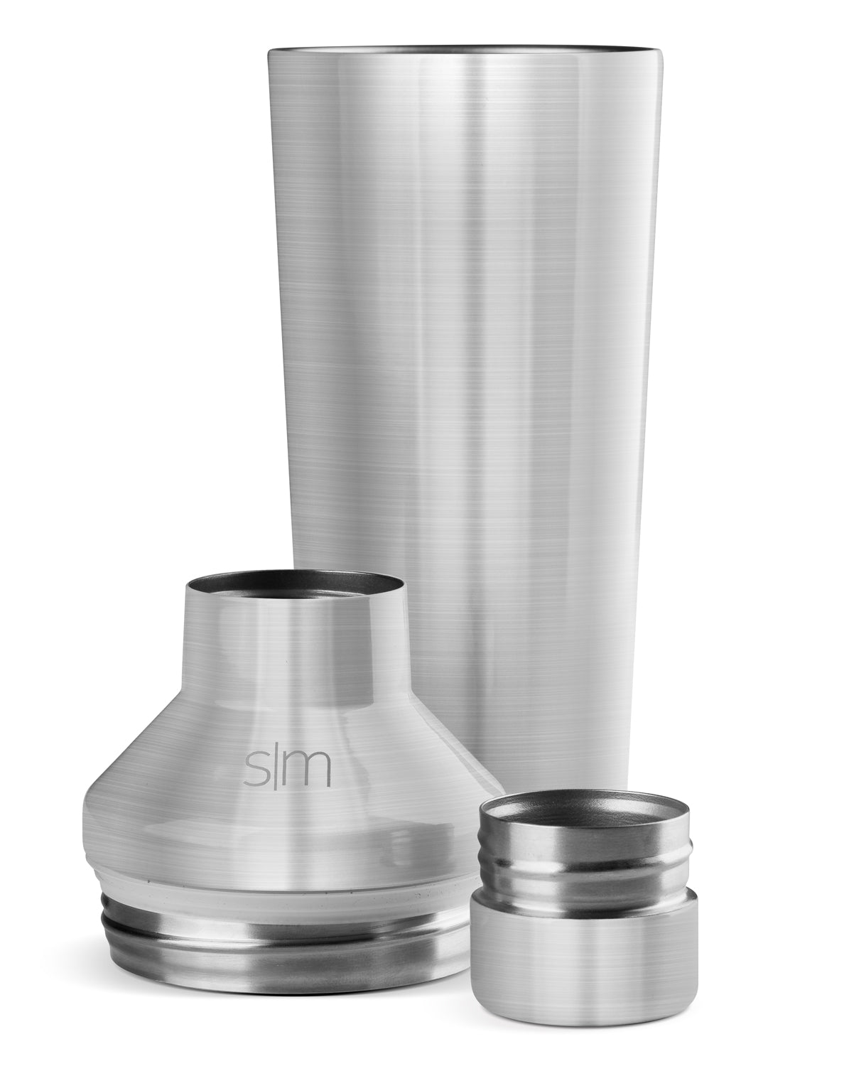 Premium Stainless Steel Classic Cocktail Shaker Set with Built-in Jigger Lid - Perfect for Home Bars, Parties & Professional Mixology