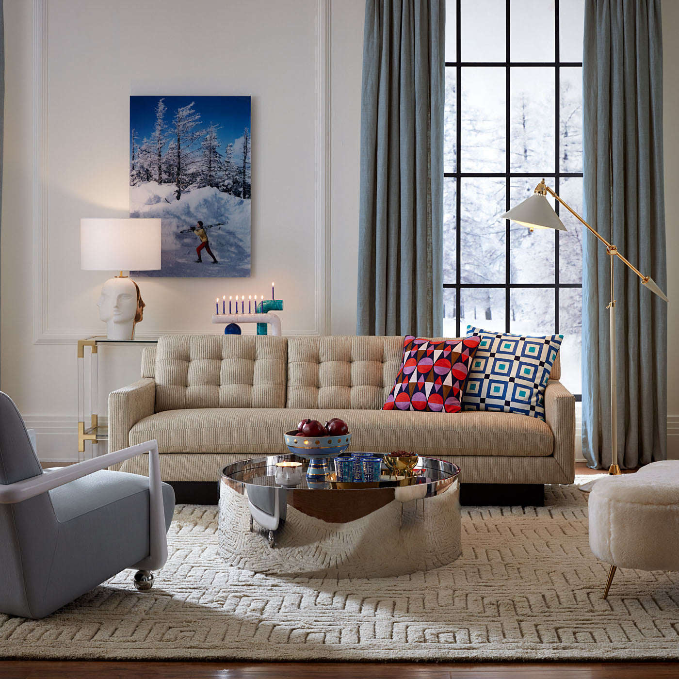 Wright Sofa - Modern Comfortable Living Room Couch for Home, Office & Lounge - Perfect for Relaxing, Entertaining & Small Spaces
