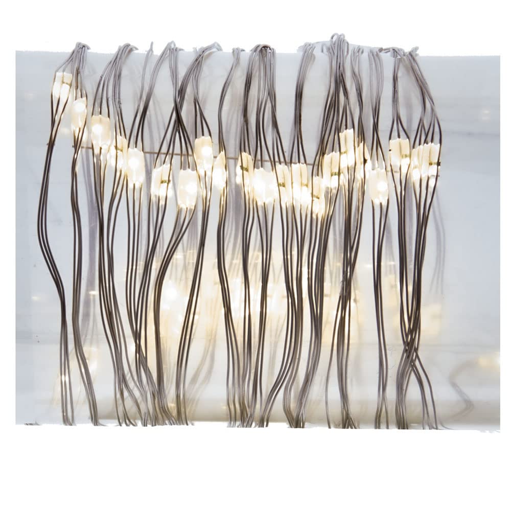 Kurt S. Adler 16.4-Foot Battery-Operated 50 Light Warm White LED Fairy Light Set with 8 Function Remote Control & Timer - Perfect for Christmas Decorations, Wedding Centerpieces, Bedroom Ambiance, and Outdoor Party Lighting