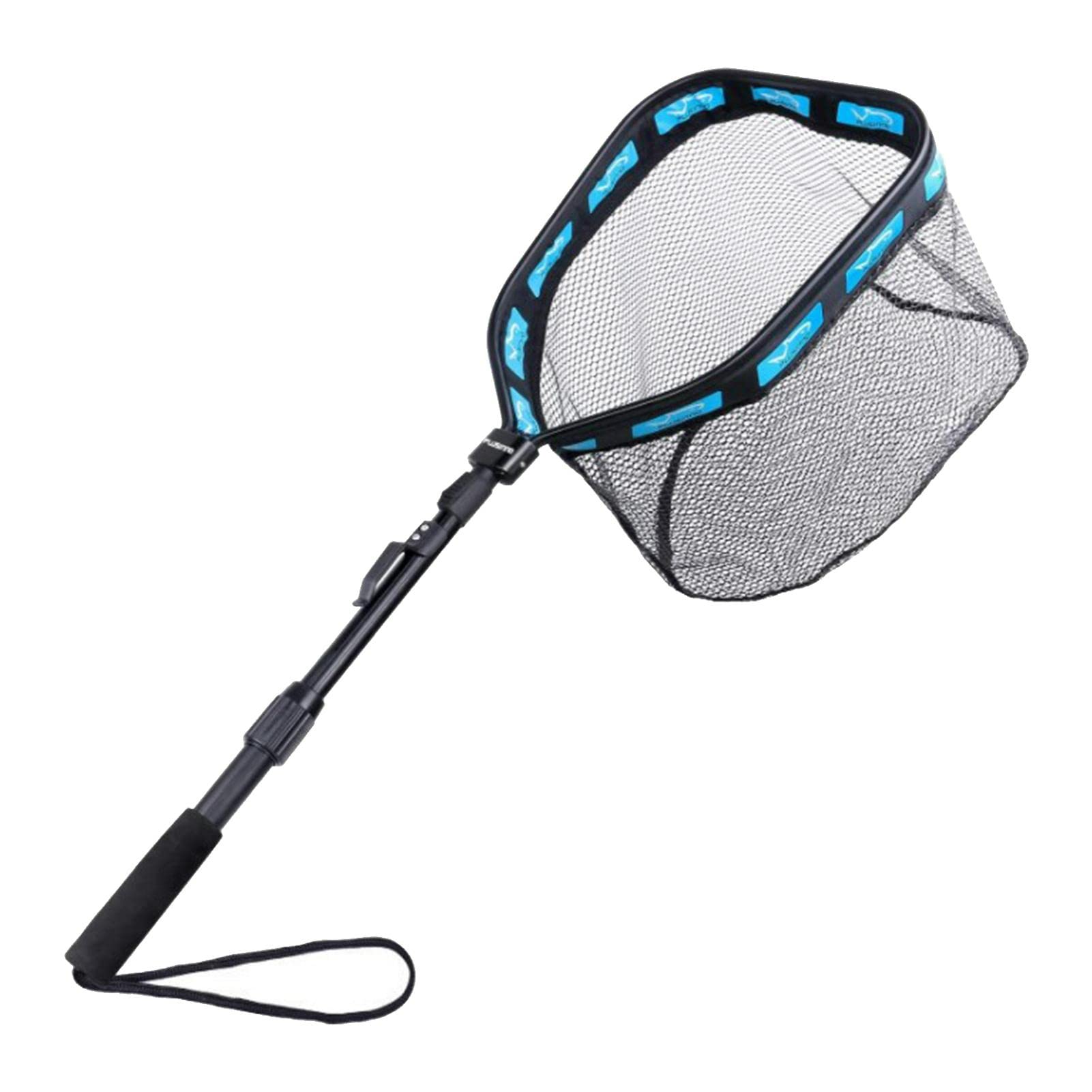 **JIANWEI Floating Fishing Net - Foldable Telescopic Landing Net with Rubber Coating for Easy Catch & Release | Ideal for Bass, Trout, Walleye | Perfect for Kayak Fishing, Kids & Adults | Lightweight & Durable for Freshwater & Saltwater Fishing**