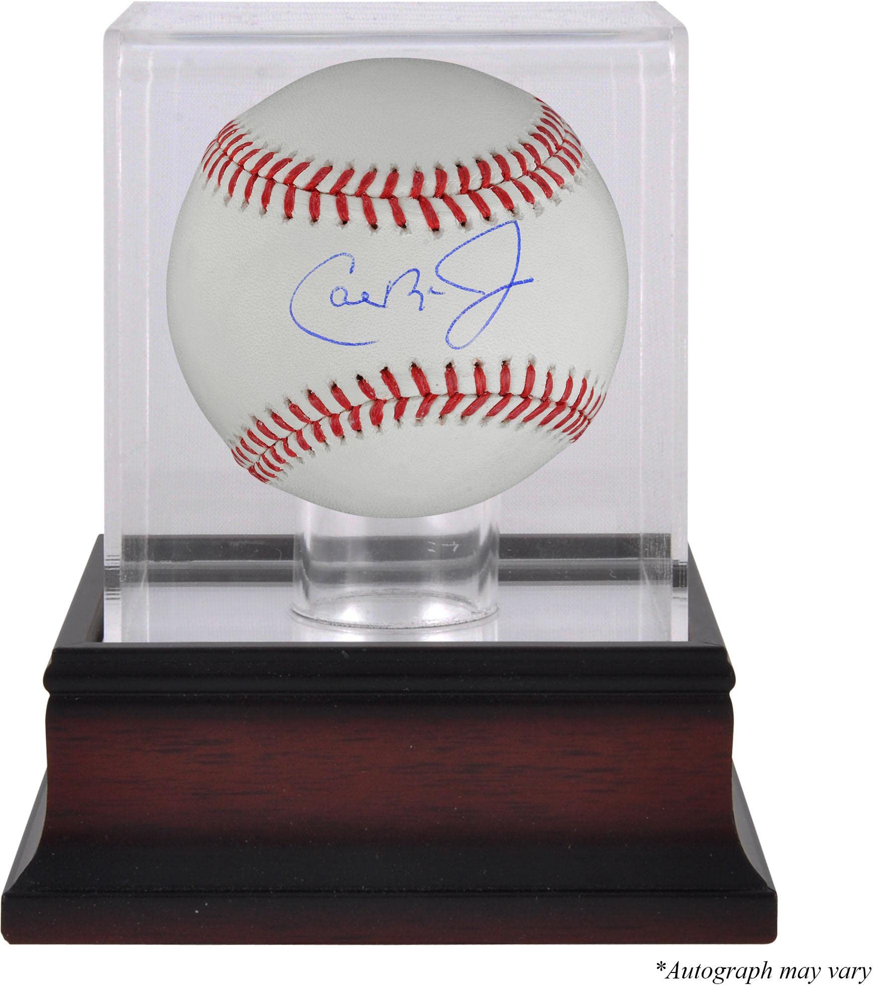 Cal Ripken Jr. Baltimore Orioles Autographed Baseball with Mahogany Display Case - Officially Signed MLB Collectible - Perfect for Sports Memorabilia Collections & Man Cave Decor