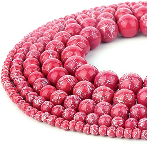 Dark Rose Pink with Silver