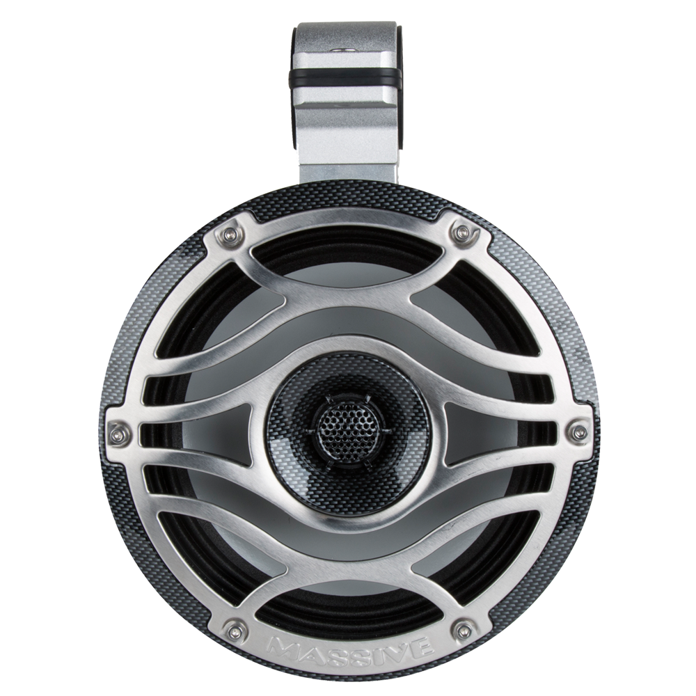 6.5 Inch 200W Marine Tower Coaxial LED Speakers - Waterproof Boat Audio System for Outdoor Boating, Fishing, and Water Sports
