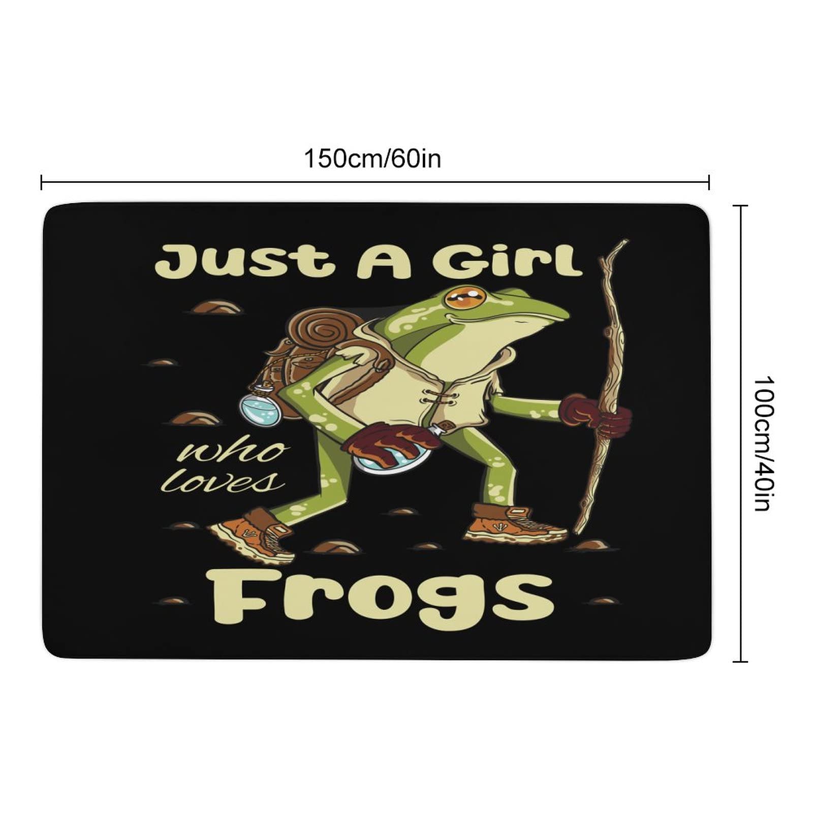 Non-Slip Foldable Frog Themed Area Rug - 5ft x 6.5ft Soft Floor Mat for Kids Room, Nursery, Playroom & Dorm Decor | Perfect for Bedroom, Living Room & Dining Room | Cute Frog Lover Gift for Girls & Teens