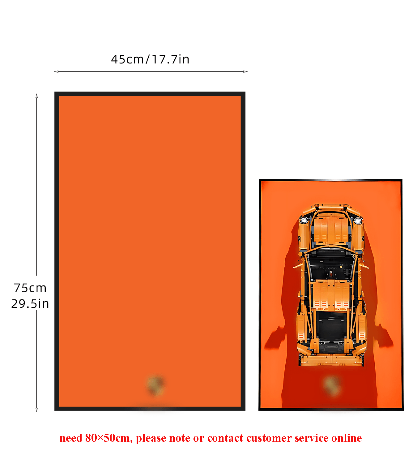 Lego Porsche 911 RSR & GT3 RS Wall Mount Display Stand - Secure Hanging Shelf for Lego Car Models - Perfect for Bedroom, Office, or Game Room Decor