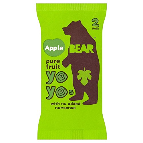 Organic Bear Pure Fruit Yo-Yos Apple Snacks (20g) - Healthy & Delicious Dried Apple Treats for Kids Lunch, Hiking & On-the-Go Snacking