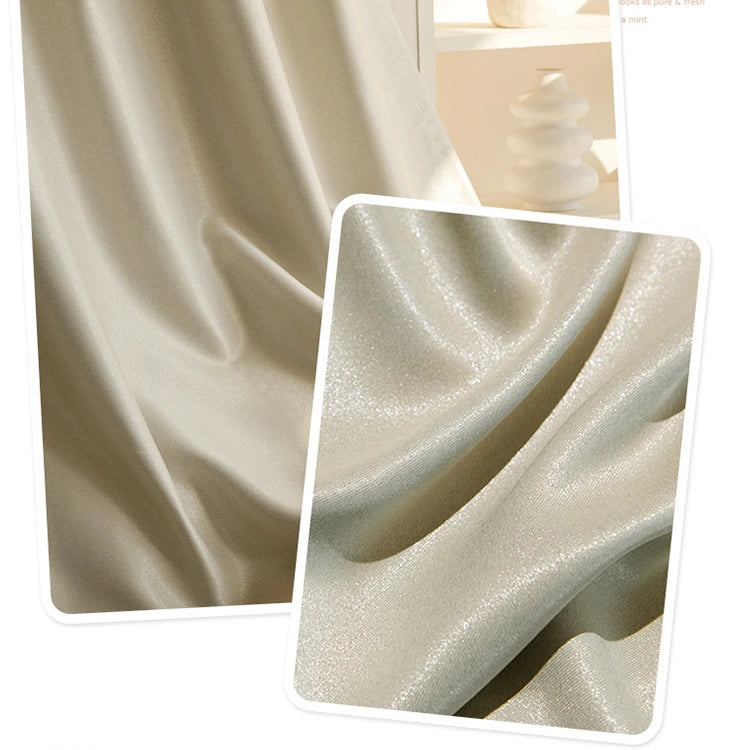 Custom Blackout Curtains for Bedroom - Bella Glossy Polyester Window Drapes - Thermal Insulated & Noise Reducing Curtain Panels for Living Room, Nursery & Home Theater