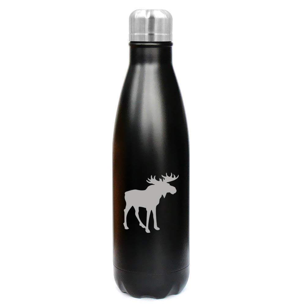 17 oz. Double Wall Vacuum Insulated Stainless Steel Water Bottle - Leak Proof Travel Mug with Handle, Keeps Hot/Cold for 24 Hours - Perfect for Hiking, Camping, Gym & Office Use
