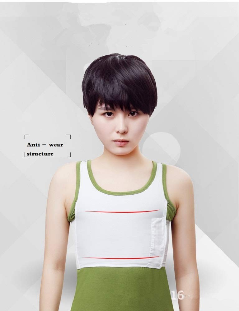 BaronHong Cotton 3-Row Hook Chest Binder Tank Top - Breathable Compression Undershirt for Tomboy, Trans & Lesbian - Ideal for Binding, Workouts & Everyday Comfort