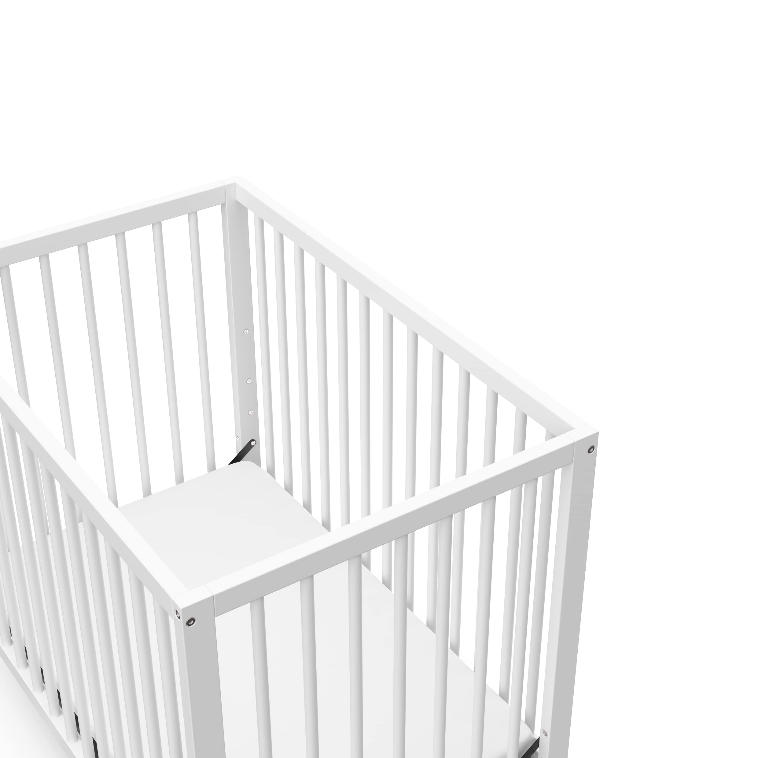 Graco Teddi 4-in-1 Convertible Mini Crib with Waterproof Mattress - GREENGUARD Gold Certified, 2.75