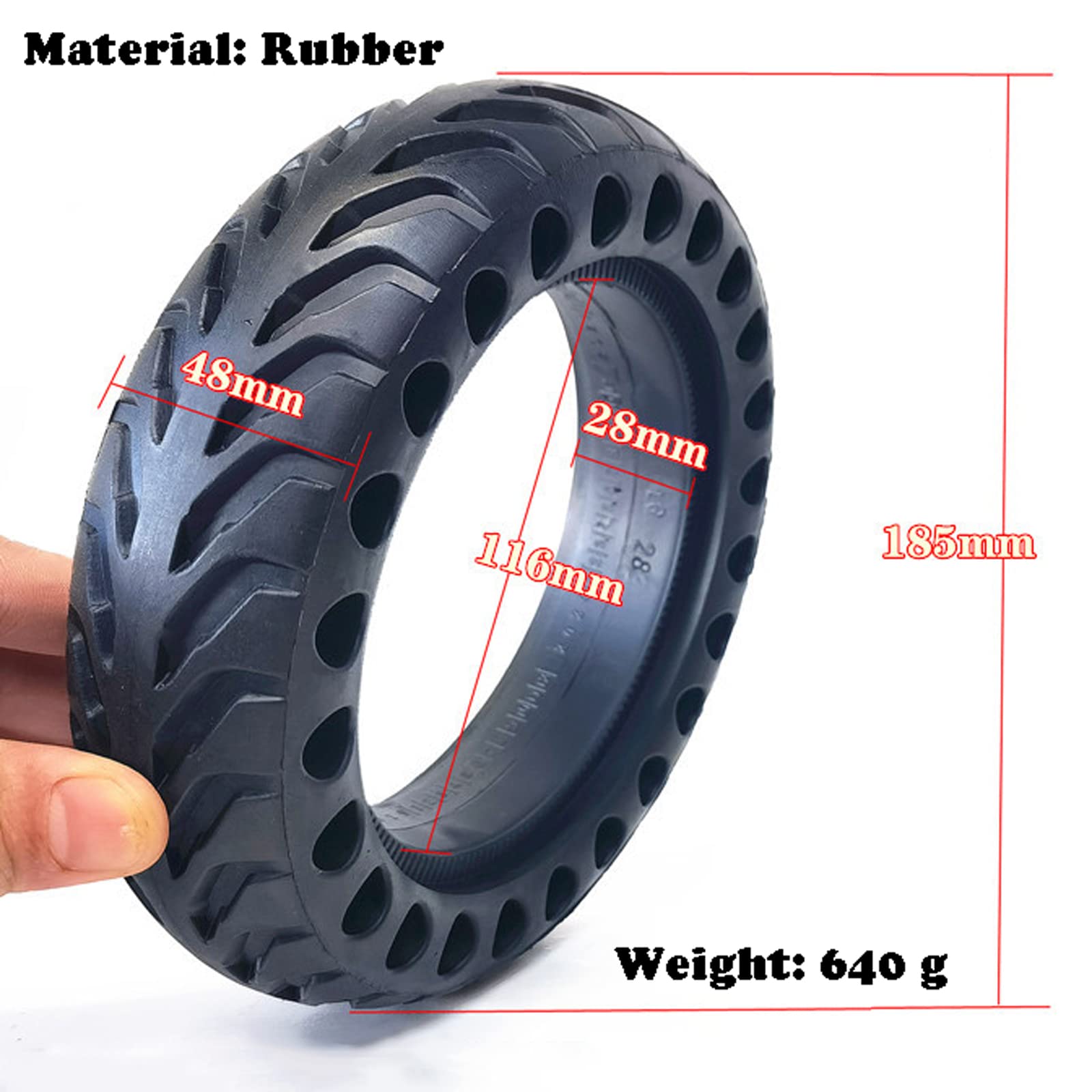 8 Inch Solid Honeycomb Rubber Tire for Electric Scooter - Durable Front/Rear Replacement Wheel - Tubeless 200x50 (1PC) - Perfect for Commuting, Campus Travel & Urban Mobility