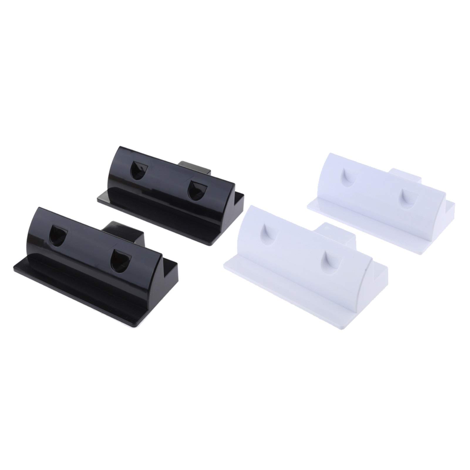 XLBH 4X ABS Plastic Solar Panel Corner Mounting Kit for Boats & RVs - White & Black - Waterproof Outdoor Accessories for Marine, Camping & Off-Grid Power Systems