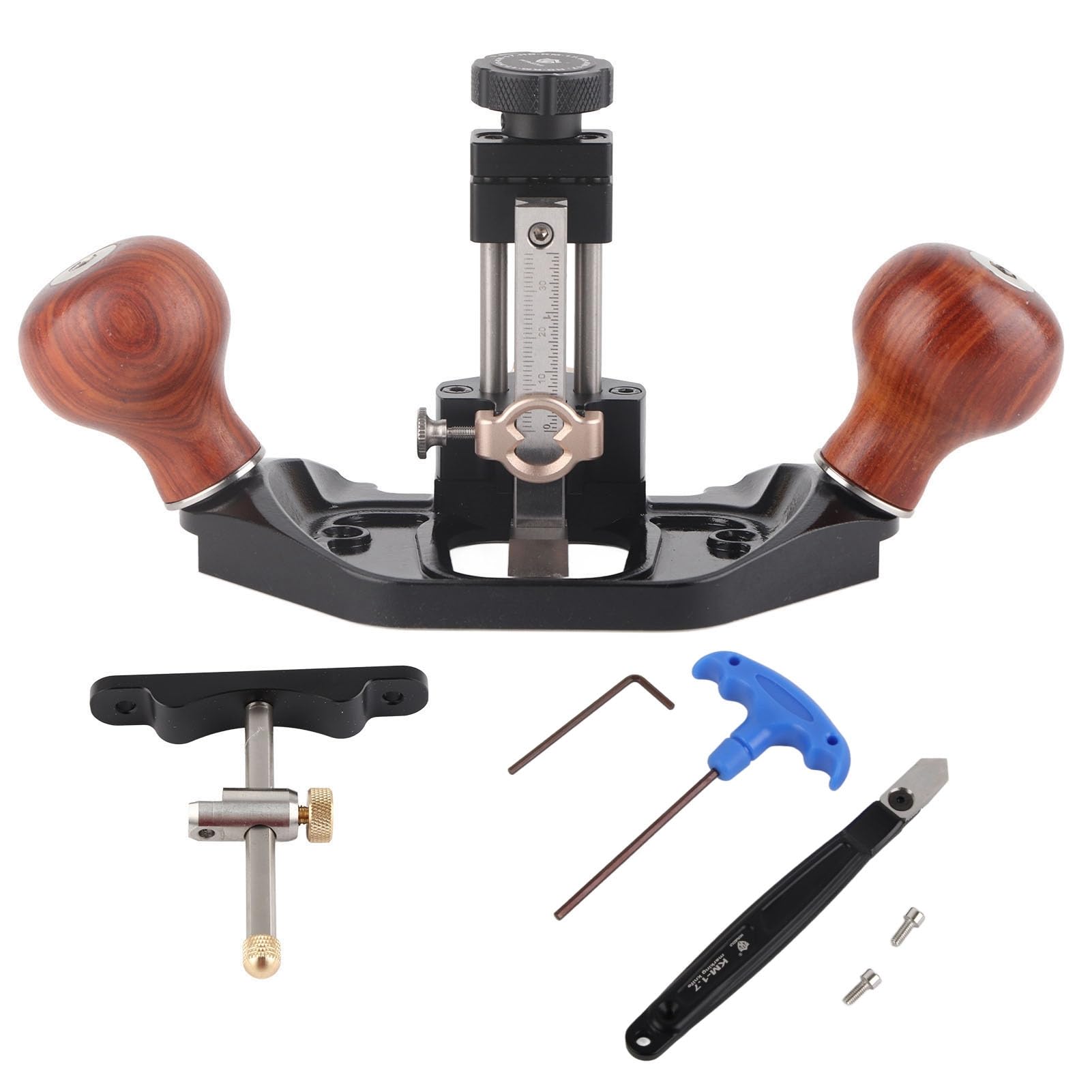 Premium Aluminum Alloy Router Plane - Adjustable Blade Woodworking Hand Tool with Depth Stop for Joinery, Cabinet Making & DIY Projects - Perfect for Wood Shaping, Edge Trimming & Smoothing Surfaces