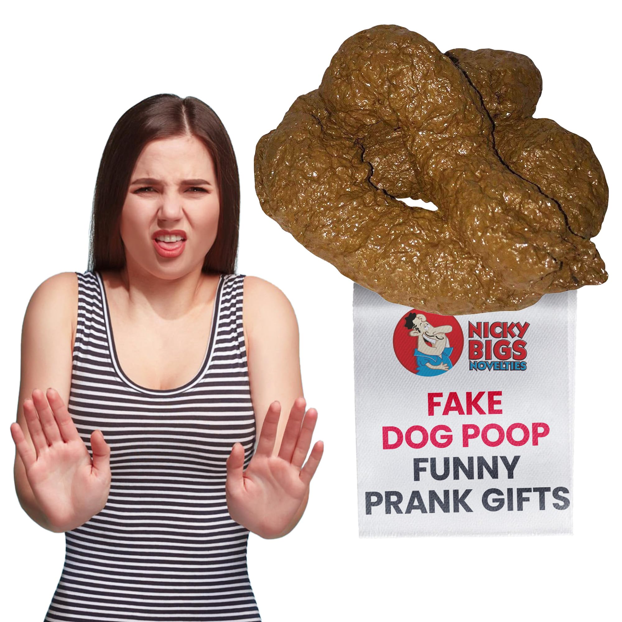 Realistic Fake Dog Poop Prank - Hilarious April Fools Day Gag Gift for Adults - Brown Plastic Novelty Toy for Practical Jokes & Office Pranks - Perfect for Prank Wars, Birthday Surprises & Comedy Gifts