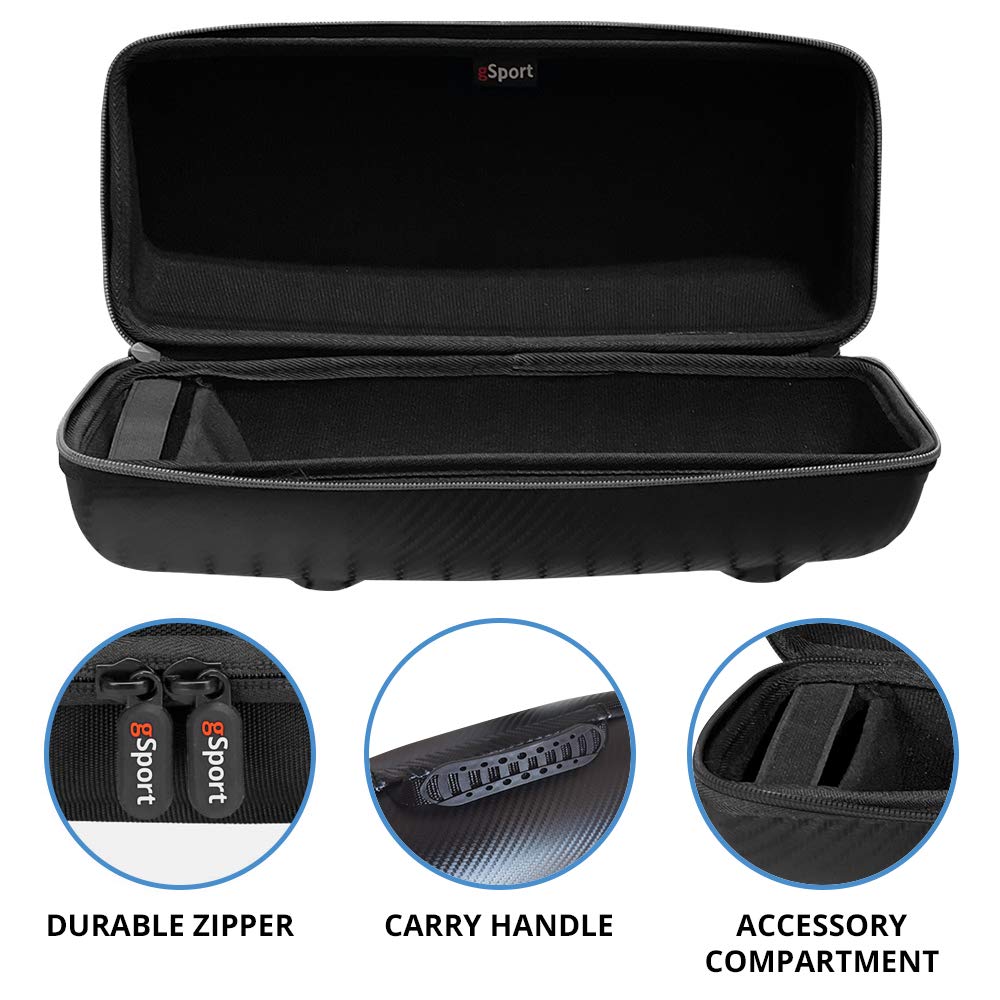 JBL Xtreme 3 Waterproof Bluetooth Speaker Bundle with gSport Carbon Fiber Case & Shoulder Strap - Portable Wireless Speaker for Outdoor, Beach, Pool Party & Travel (Black)