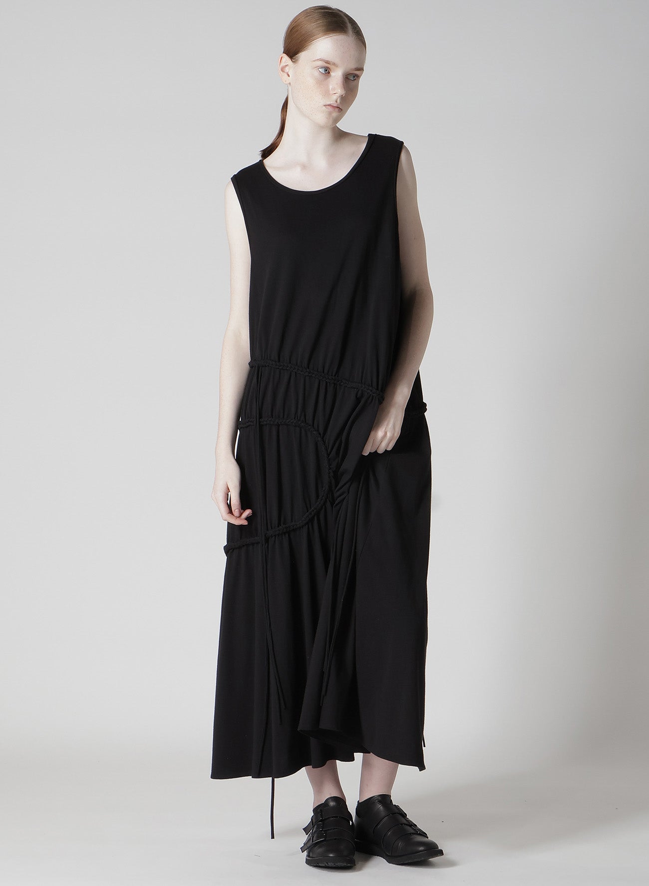 Soft Cotton Jersey Chain Stitch Sleeveless Dress for Women - Casual Summer Outfit, Beach Cover-Up, and Daytime Wear