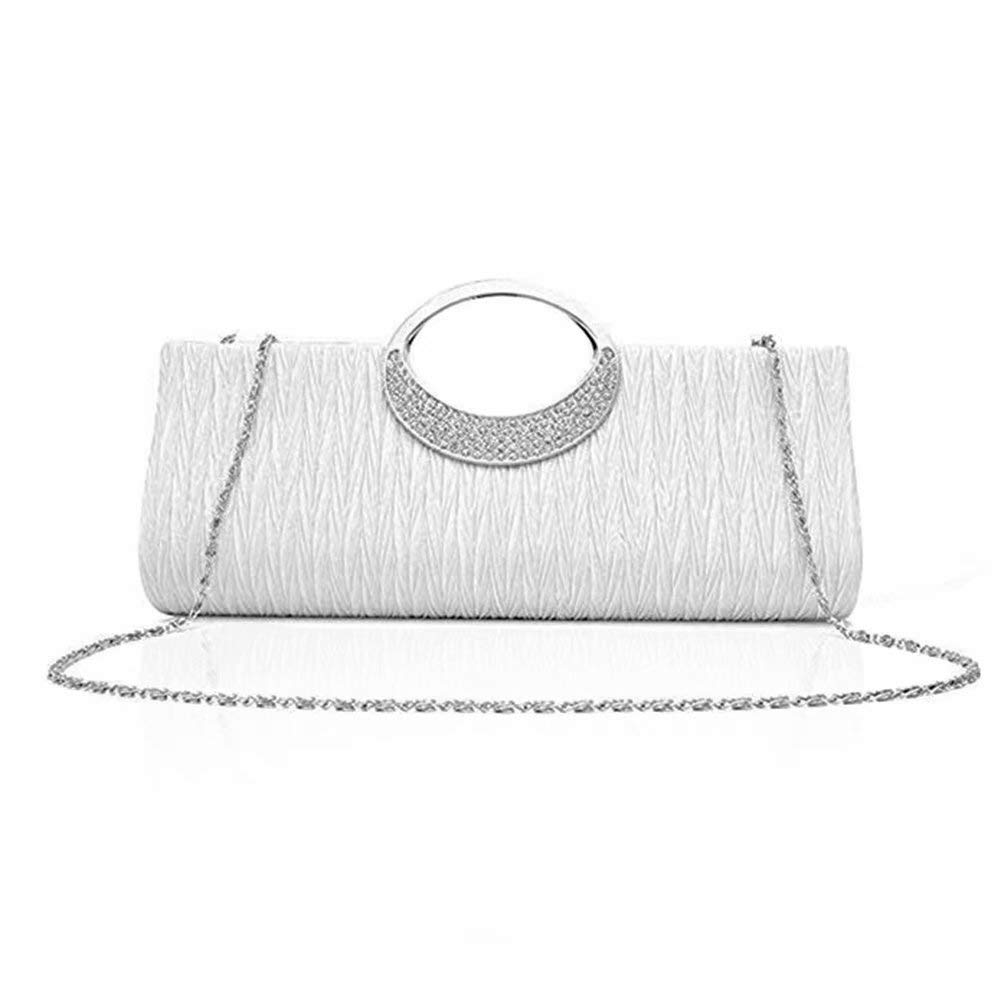 Sparkling Rhinestone Satin Pleated Clutch Purse for Women - Elegant Evening Bag for Weddings, Parties & Special Occasions | Perfect Prom, Cocktail & Formal Event Accessory