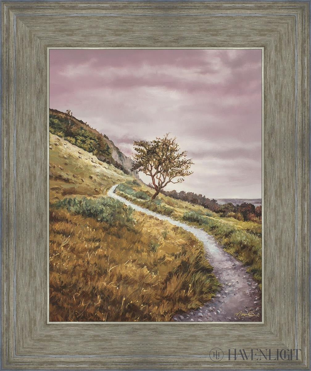 Broken Path Mountain Top Wall Art - Handmade Boho Decor for Living Room, Bedroom & Office - Inspirational Nature Landscape Painting for Home Decor
